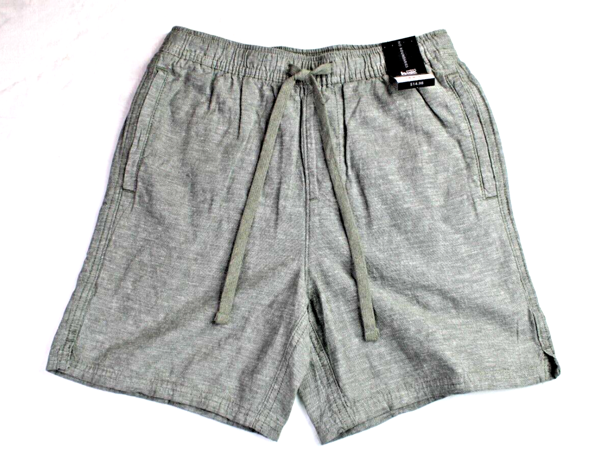 No Boundaries Above The Knee Men's Linen Shorts Green