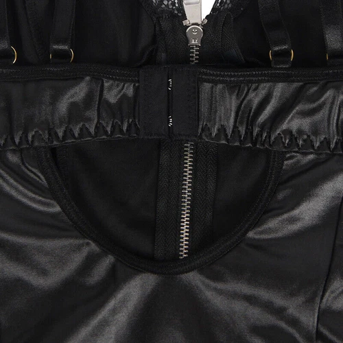 Sexy Lencería Talla Grande Cuero Vestido de Noche Trajes Ropa Interior Leotardo Ropa de Club - Imagen 18 de 25