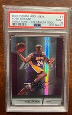 Kobe Bryant 2009-10 Absolute Memorabilia Spectrum Gold On Card Auto 55/99 PSA 9
