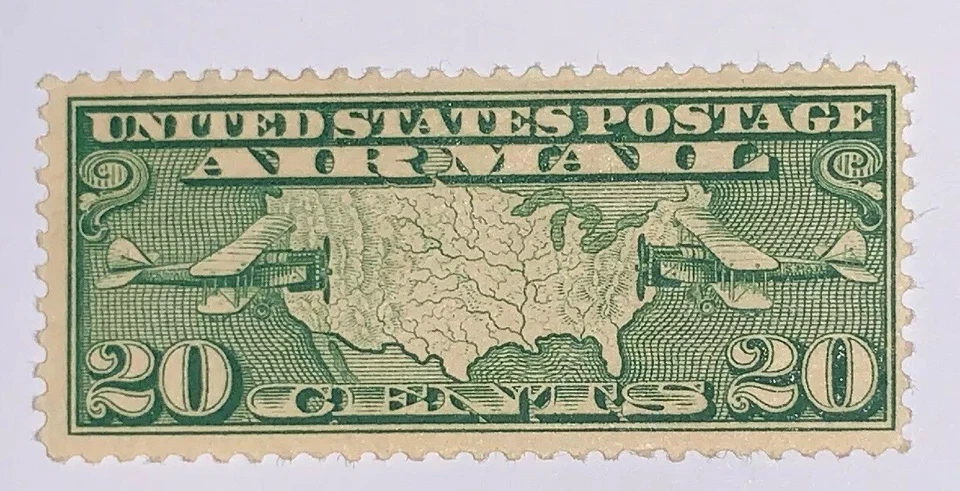 TRAVELSTAMPS: 1926-30 US Stamps Scott # C9 Map of U.S mint Original Gum Hinged - Image 3 of 4