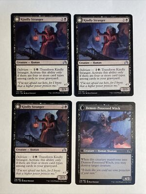4x Mtg Shadows Over Innistrad Kindly Stranger NM Magic The Gathering
