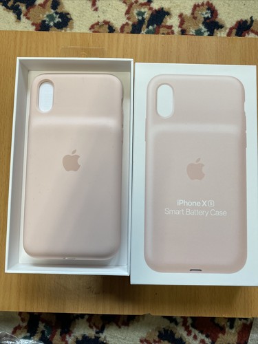 Original Apple Smart Akkuhülle rosa sandiges iPhone X/XS *nur Ersatzteile oder Reparaturen*