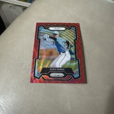 2024 Panini Prizm Baseball EURY PEREZ RUBY WAVE PRIZM #19 MIAMI