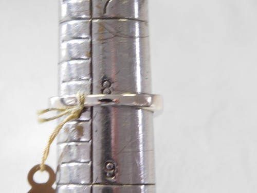 14KT White Gold Sturdy Princess-Cut 2.0 CT Diamonds Wedding Ring SZ 8, 6.7g - 第 10/10 張圖片