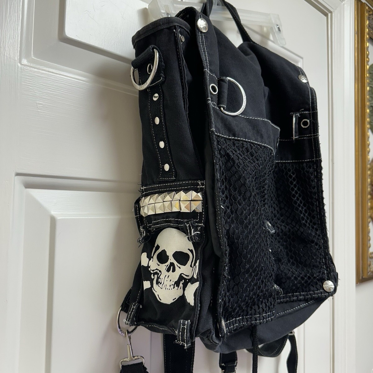 Tripp NYC Y2K Backpack Messenger Bag Purse Emo Black Hot Tripp NYC Y2K Backpack Messenger Bag Purse Emo Black Hot