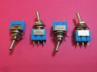 LOT OF 4 2 POSITION ON-ON AC 125V 6A 3 PIN SPDT ROCKER SWITCHES NEW