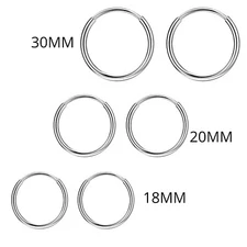 3pk 18-20-30MM 925 Solid Sterling Silver Hoop Earring-Endless Hoop Earrings Set
