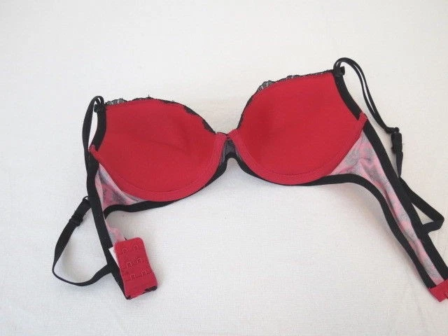 Sutiã Apt 9 Feminino Tamanho 34B Push Up Underwire Vermelho Alças de Espaguete - Imagem 3 de 4