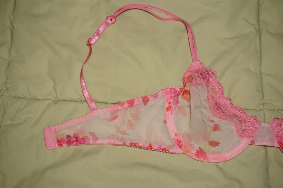 Calvin Klein Sheer Unlined Demi Underwire Bra Size 32 C - Image 4 of 4