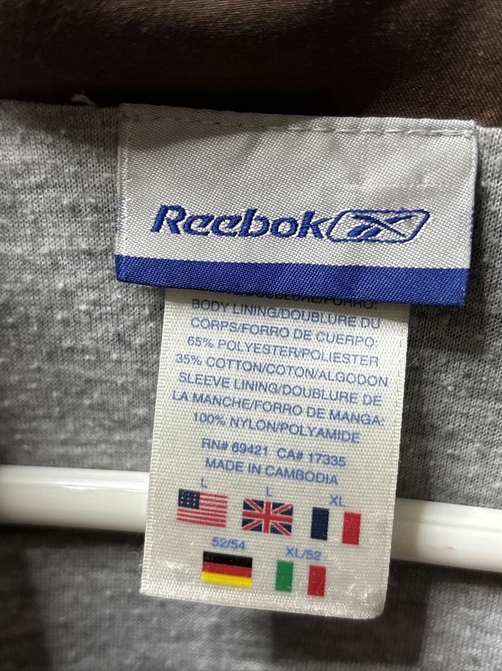 Chaqueta de Colección Reebok Cremallera Completa Wyoming Vaqueros Para Hombre Talla Grande Cosida Foto 4 de 4