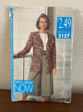 BUTTERICK PATTERN - 5157 LADIES JACKET PULLOVER TOP SKIRT  12-16 SEE&SEW UNCUT