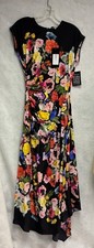 NWT Preen by Thornton Bregazzi Floral Maxi 100% Silk Dress Size Small