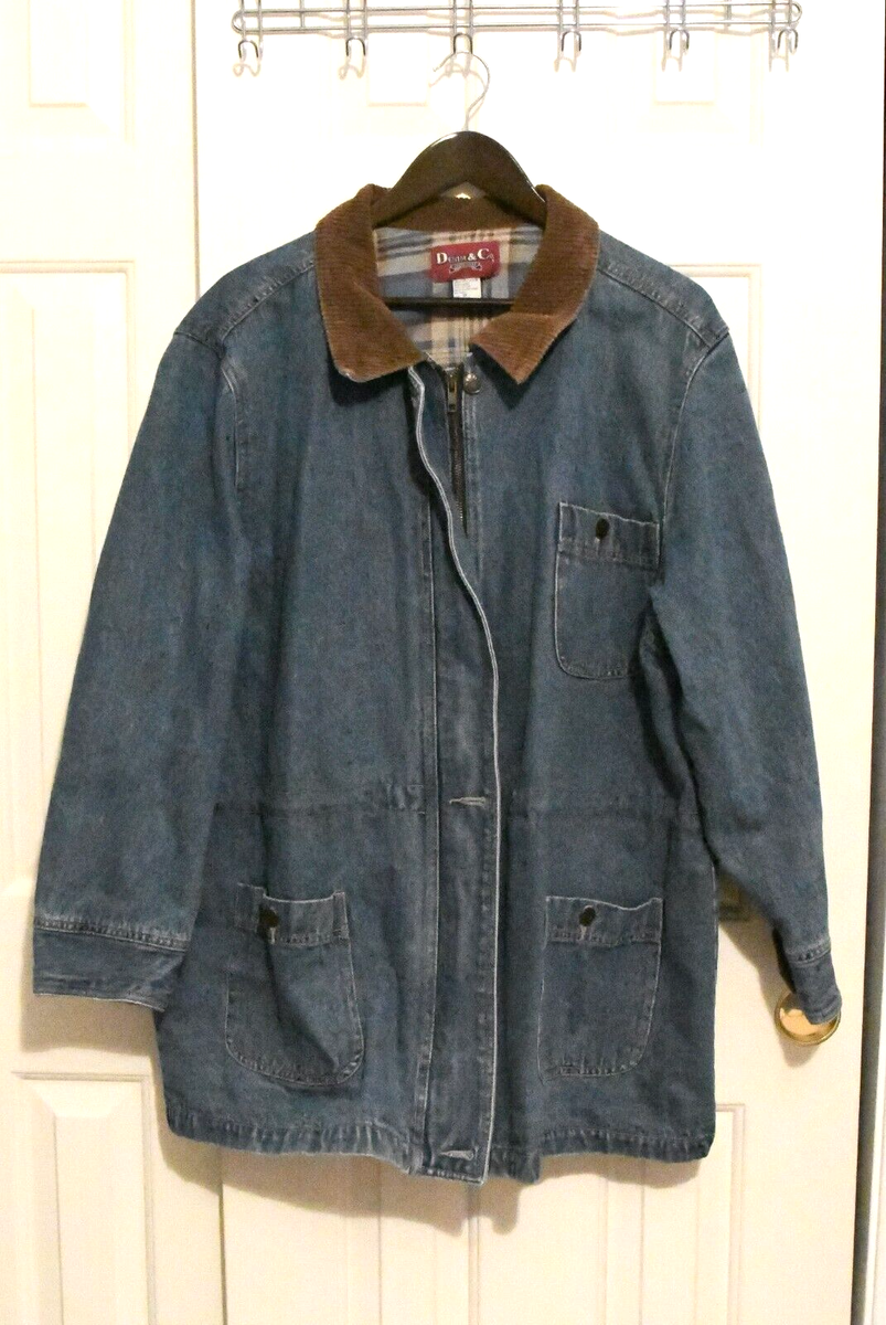 Vintage Denim Field Jacket 3 Pocket Chore Field Great Coat