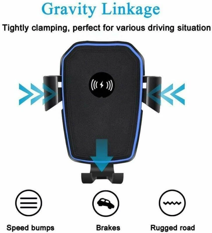 Wireless Fast Charging Car Charger Mount 2 in 1 Holder Stand For Cell Phone USA - Image 3 of 4