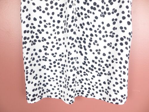 LOFT Women Thin Lightweight Comfy 100%Rayon Blouse Ruffle Trim Navy White Geo SP - Picture 4 of 11