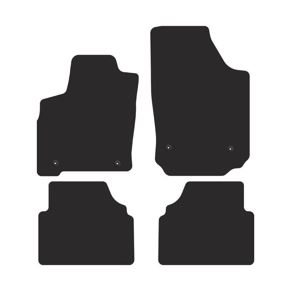 Tapis de sol velours bleu et cuir pour Opel Meriva A 2002-2010 OP15-1