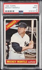 1966 TOPPS #50 MICKEY MANTLE PSA 9