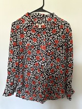 Banana Republic Blouse, Petite XS, Poppy Design w/ Pockets