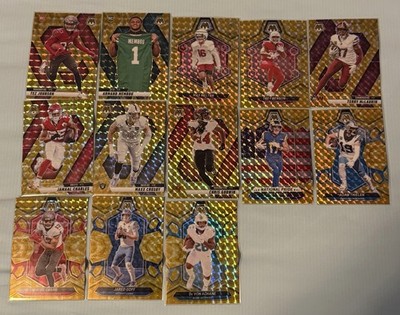 NFL Mosaic Multi-Year Yellow Reactive Lot (13) Crosby, Puka, Godwin, Achane