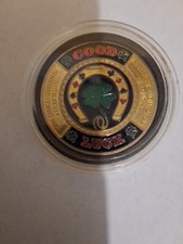 Modern "GOOD LUCK" Poker Card- Guard Coin Contemporary Collectable /Souvenir