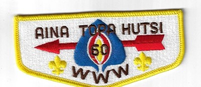 Aina Topa Hutsi Lodge 60 Order Arrow S14a Flap YEL Bdr. Alamo Area, Texas