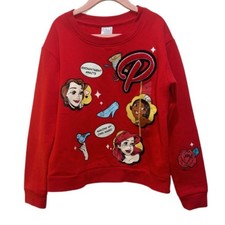 Disney 100 Princess Retro Reimagined Patch FleecePullover Sweatshirt XL