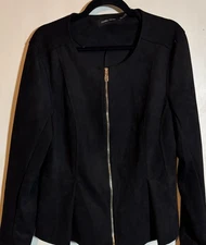 Ivanka Trump  Gold Hardware Satin Lining Dressy  Black Jacket Sz. XL