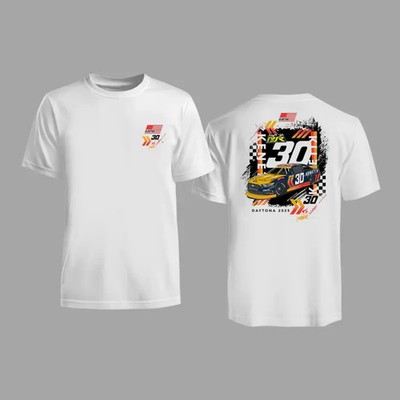 Cleetus #30 KeneteX PR Daytona 2025 T-Shirt   NASCAR Ford Stock Car Graphic Tee,