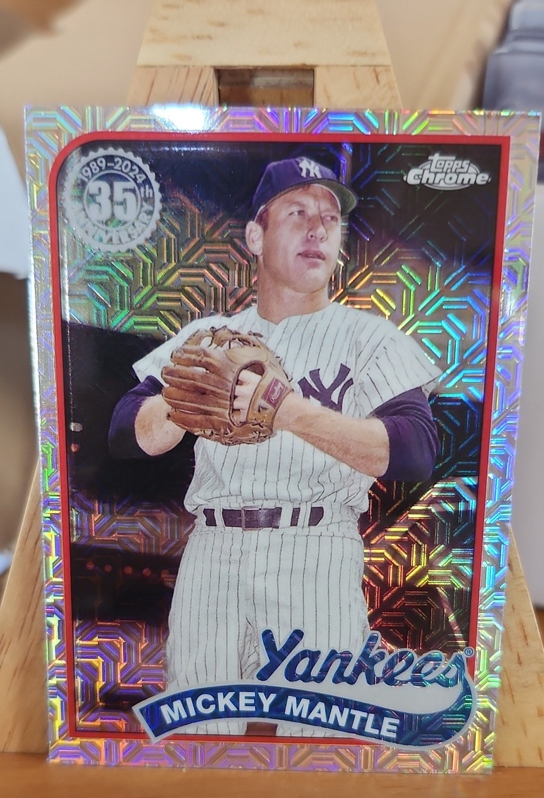 2024 Topps Series 2 - 1989 Topps Chrome Silver Pack Mojo Mickey Mantle #2T89C-43