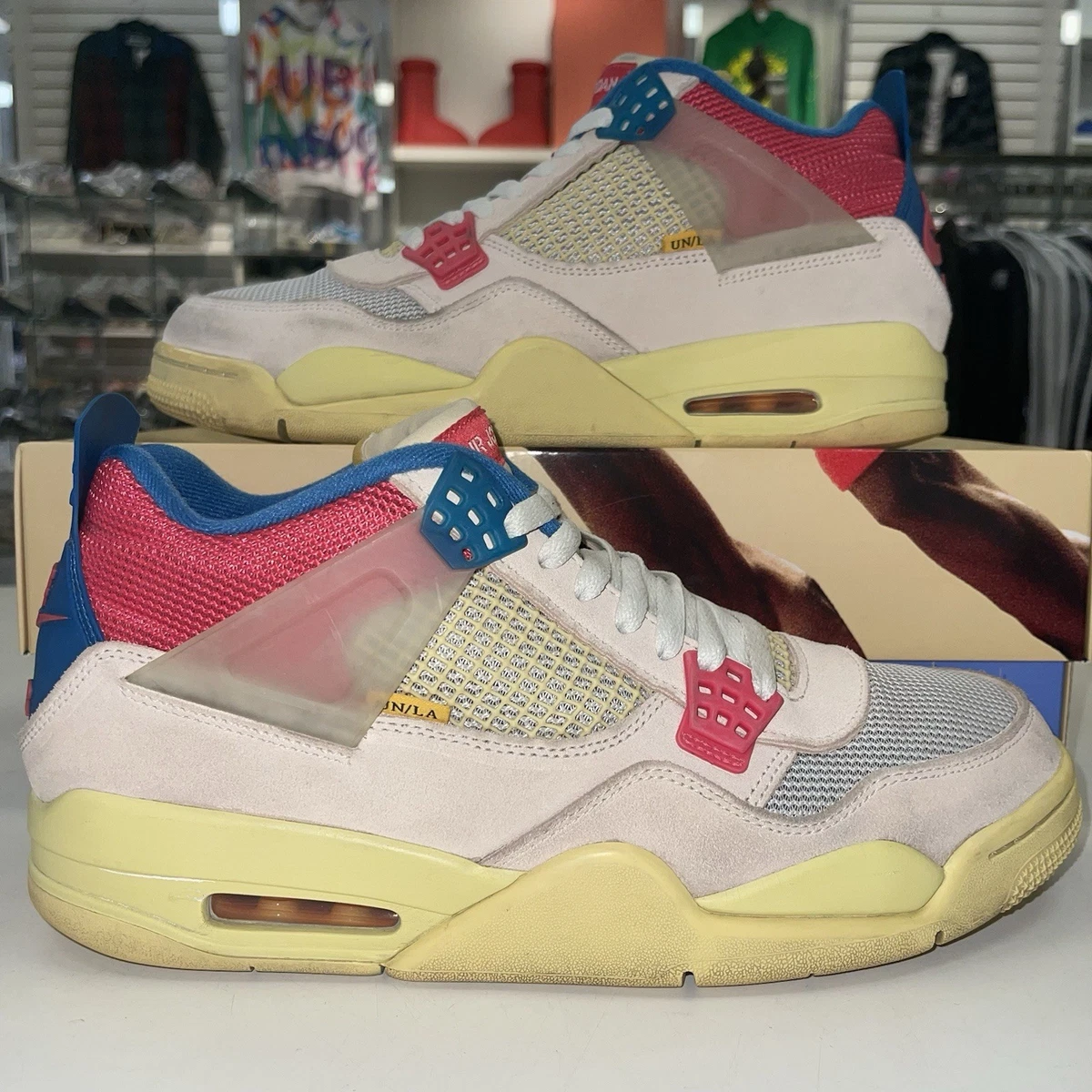Size 11 - Jordan 4 Retro x Union LA Mid Guava Ice - LIGHTLY WORN