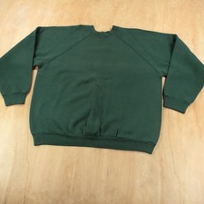 TULTEX blank 50/50 blend raglan crewneck sweatshirt LARGE tag vtg 80s 90s usa