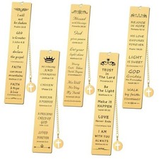 5 Pcs Bible Verse Metal Bookmark Christian Gifts for Women Men Baptism Gold