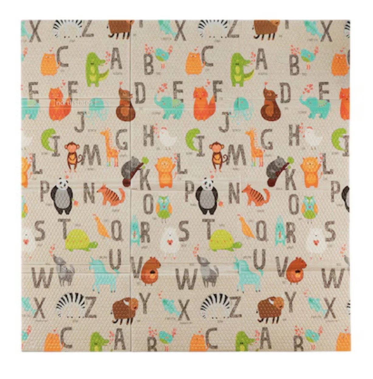 Toddleroo by North States 71-in x 71-in Multi-Color Foam Animals Play Mat