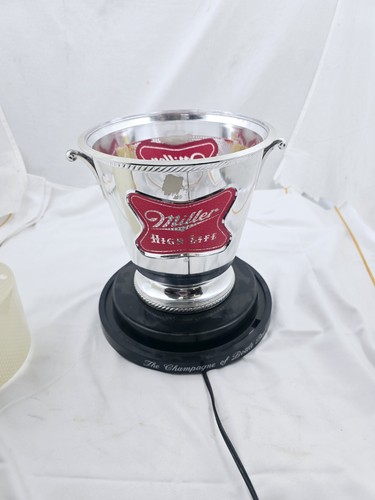 Miller High Life Rotating Light Up Ice Bucket Sign Parts Repair
