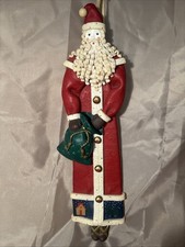 Vtg Cynthia Madrid 18” Hanging Santa Decoration Midwest Of Cannon Falls Folk Art