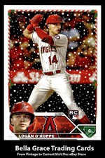 2023 Topps Holiday Logan O'Hoppe #H144 Los Angeles Angels Rookie MLB Baseball 
