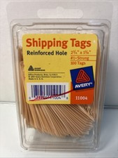 Avery Shipping Tags Reinforced Hole #1 String 2 3/4 x 1 3/8 100 Tags
