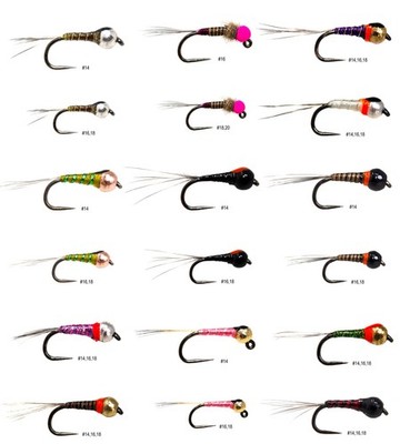 36 Effictive Tungsten Bead Perdigon Nymphs Fly Fishing Flies Assortment | Tro...