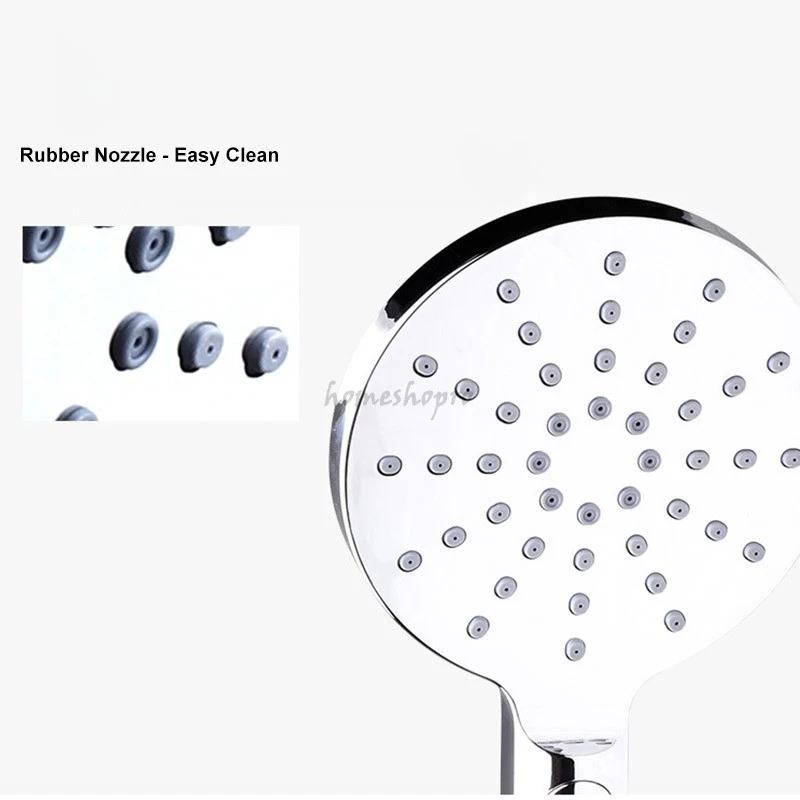 WELS Round Bathroom Hand Shower Head Bath Sprayer Replacement Multi Jet Mode NEW