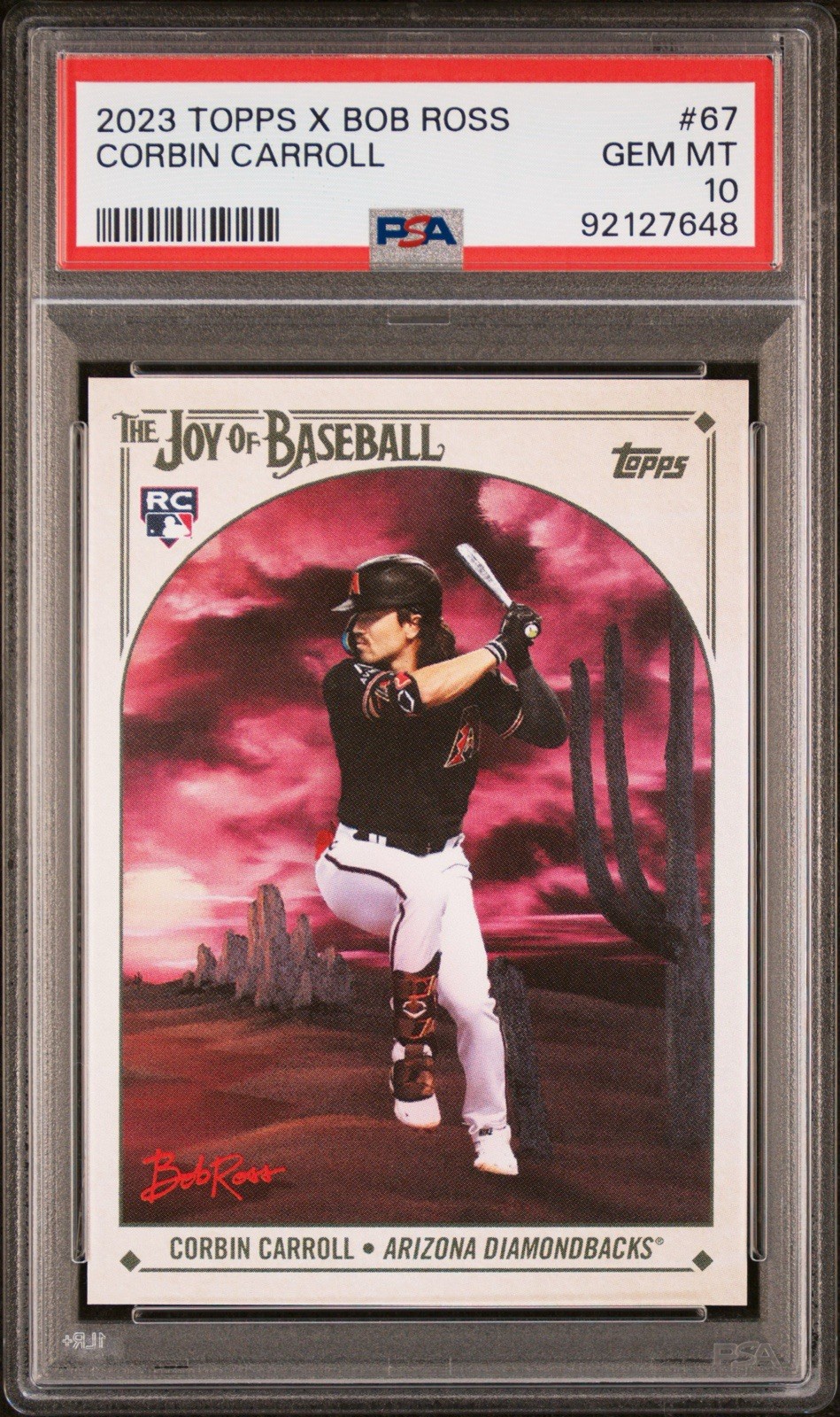 2023 TOPPS X BOB ROSS THE JOY OF BASEBALL #67 CORBIN CARROLL PSA 10 ROOKIE CARD
