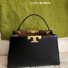 Amazing Tory Burch Black Medium Eleanor Satch...