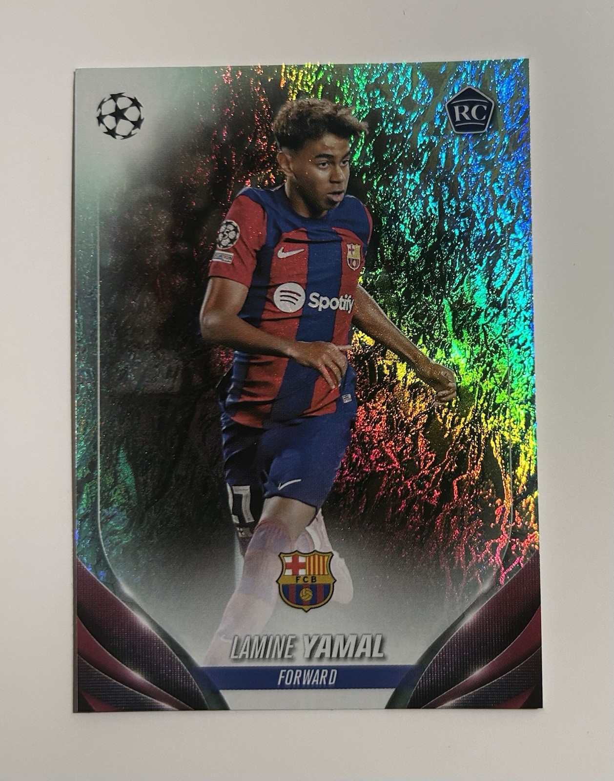Lamine Yamal 2023-24 Topps UEFA Club Competitions Inferno Foil #64 RC
