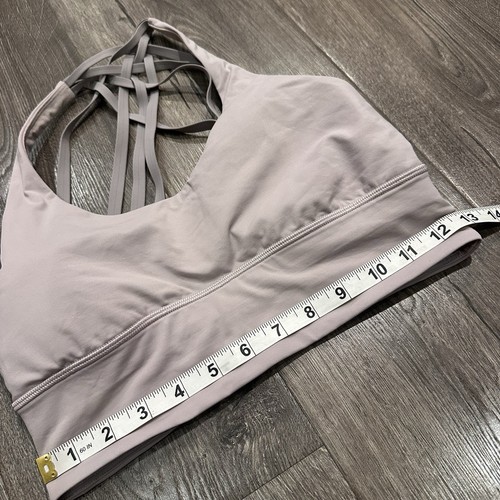 Lululemon Free To Be Moved Sports Bra Pink Mauve Dark Chrome Sz 8 EUC Workout - Picture 10 of 10