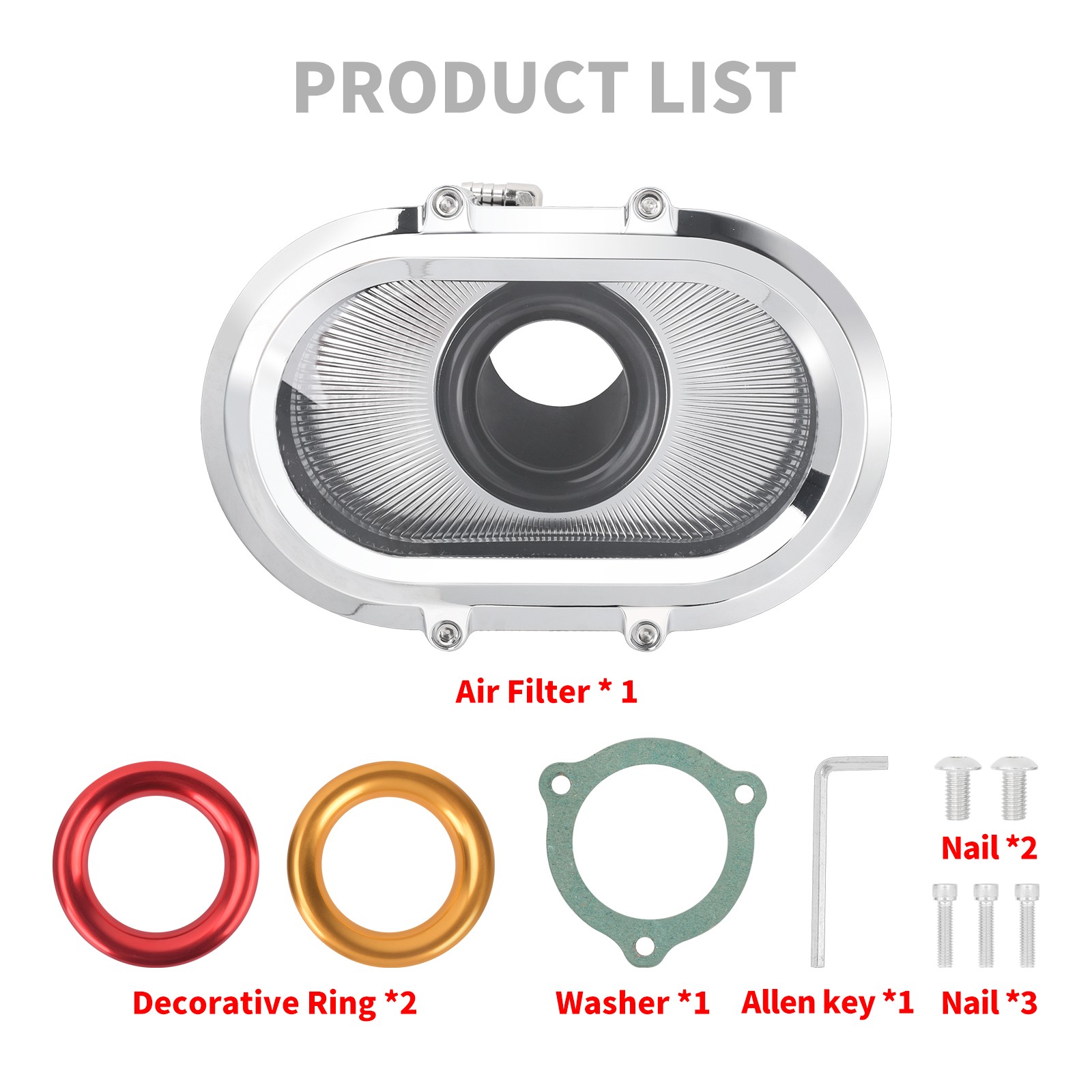 Chrome Transparent Air Cleaner Filter For Harley 24-2025 Touring Road King Glide