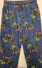 Tommy Bahama Men  s Tropical Palm Tree Holiday Fleece Pajama Pants, Size Medium: