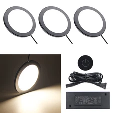 Under Cabinet Mini Panel Lighting 3PCS 3.94inch 12V 2.5W(Total 7.5W) with Wir...