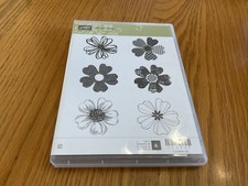 New Stampin' up Flower Shop Rubber Stamp Set of 6 Unmounted 130942