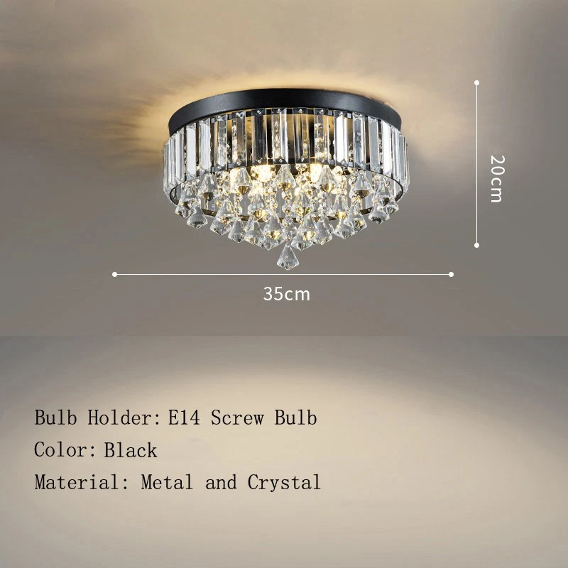 Modern Ceiling Lights Bedroom Crystal Ceiling Lighting Home Kitchen Ceiling Lamp - Image 2 of 4