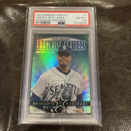 1997 Donruss Franchise Features #1 Ken Griffey Jr. Andruw Jones /3000 PSA 8.5