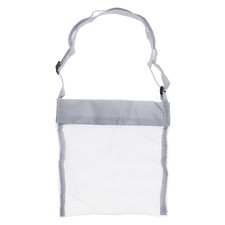 Mesh Beach Bag, Small Sand Backpack Sea Shell Tote Bags with Straps, Gray